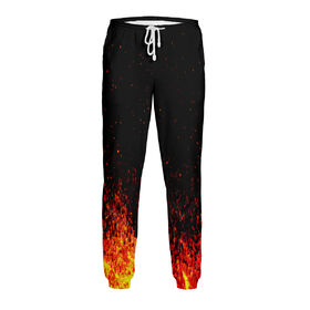 Мужские спортивные штаны с принтом Черное солнце огненное ,  |  | Тематика изображения на принте: 