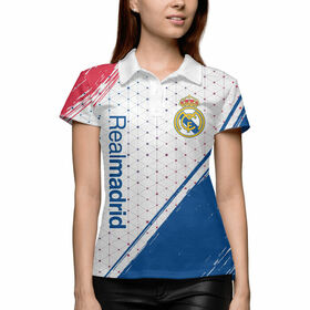 Женское поло 3D с принтом Real Madrid ,  |  | 