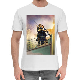 Мужская хлопковая футболка с принтом Титаник ,  |  | 