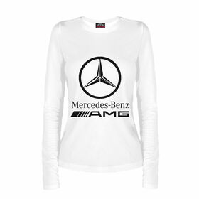 Женский лонгслив с принтом Mercedes-Benz AMG в Белгороде,  |  | 