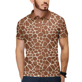 Мужское поло 3D с принтом Шкура жирафа ,  |  | 