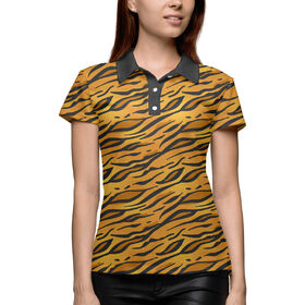 Женское поло 3D с принтом Тигровый Окрас ,  |  | 
