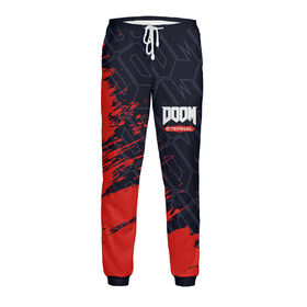 Мужские спортивные штаны с принтом Doom Eternal / Дум Этернал в Петрозаводске,  |  | Тематика изображения на принте: 