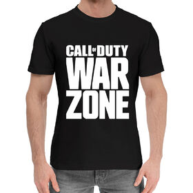 Мужская хлопковая футболка с принтом Warzone Call of Duty в Рязани,  |  | 