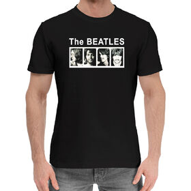 Мужская хлопковая футболка с принтом The Beatles -The Beatles в Кировске,  |  | 