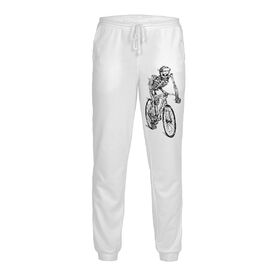 Мужские спортивные штаны с принтом Велосипедист в Белгороде,  |  | 