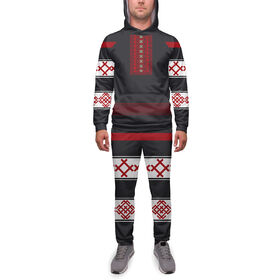 Мужской спортивный костюм с принтом Вышиванка в Новосибирске, 2 типа ткани |  | 