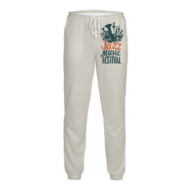 Мужские спортивные штаны с принтом Jazz в Санкт-Петербурге,  |  | Тематика изображения на принте: 