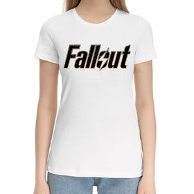 Женская хлопковая футболка с принтом Fallout в Белгороде,  |  | 