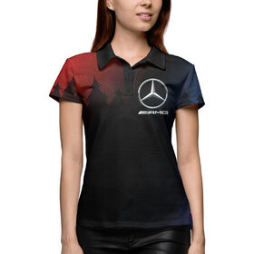 Женское поло 3D с принтом Mercedes - Snow ,  |  | 