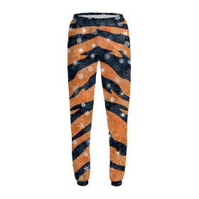 Женские спортивные штаны с принтом Новогодняя шкура тигра в Белгороде,  |  | 