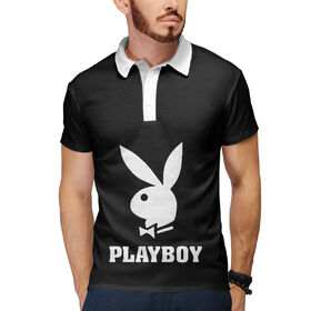 Мужское поло 3D с принтом Playboy ,  |  | Тематика изображения на принте: 