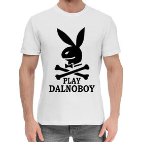Мужская хлопковая футболка с принтом Play dalnoboy в Белгороде,  |  | 