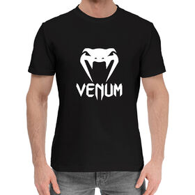 Мужская хлопковая футболка с принтом Venum в Курске,  |  | Тематика изображения на принте: 