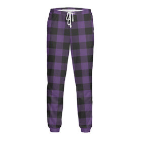 Мужские спортивные штаны с принтом Фиолетовая клетка в Курске,  |  | 