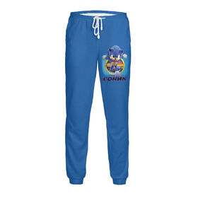 Мужские спортивные штаны с принтом Sonic в Санкт-Петербурге,  |  | Тематика изображения на принте: 