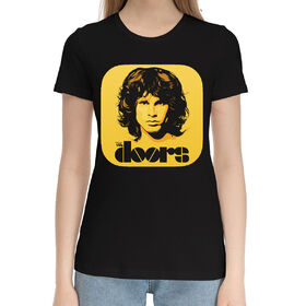 Женская хлопковая футболка с принтом The Doors в Санкт-Петербурге,  |  | 