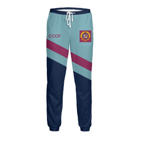 Мужские спортивные штаны с принтом Олимпийка СССР в Курске,  |  | Тематика изображения на принте: 