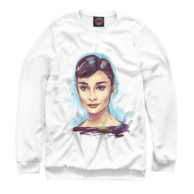 Мужской свитшот 3D с принтом Audrey Hepburn в Екатеринбурге,  |  | 