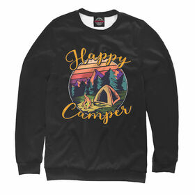 Женский свитшот 3D с принтом Happy camper в Тюмени,  |  | 