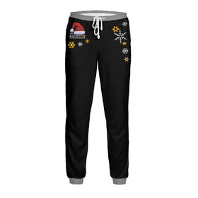 Мужские спортивные штаны с принтом Дед Мороз Brazzers ,  |  | Тематика изображения на принте: 