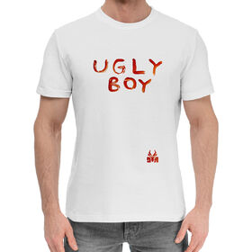 Мужская хлопковая футболка с принтом Ugly Boy в Екатеринбурге,  |  | Тематика изображения на принте: 