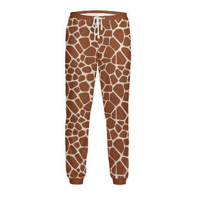 Мужские спортивные штаны с принтом Шкура жирафа в Кировске,  |  | Тематика изображения на принте: 