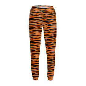 Женские спортивные штаны с принтом Тигровый окрас в Петрозаводске,  |  | Тематика изображения на принте: 