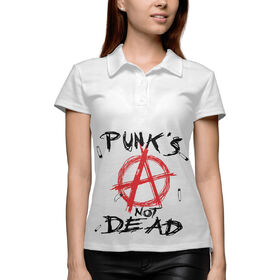 Женское поло 3D с принтом Punks not dead ,  |  | 