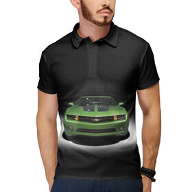 Мужское поло 3D с принтом Chevrolet Camaro ,  |  | Тематика изображения на принте: 