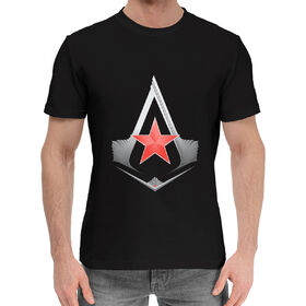 Мужская хлопковая футболка с принтом Assassin`s Creed в Курске,  |  | 