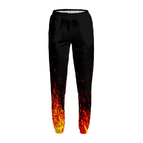 Женские спортивные штаны с принтом Черное солнце огненное в Петрозаводске,  |  | 
