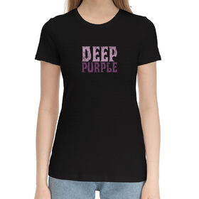 Женская хлопковая футболка с принтом Deep Purple в Тюмени,  |  | 