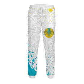 Мужские спортивные штаны с принтом Kazakhstan / Казахстан ,  |  | Тематика изображения на принте: 