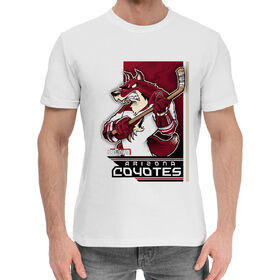 Мужская хлопковая футболка с принтом Arizona Coyotes ,  |  | 