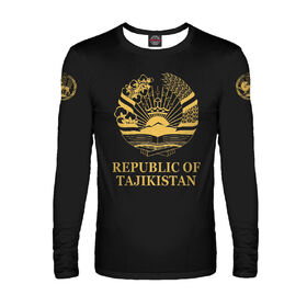 Мужской лонгслив с принтом Republic of Tajikistan в Курске,  |  | Тематика изображения на принте: 
