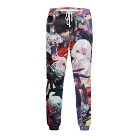 Мужские спортивные штаны с принтом Токийский Гуль Все в Санкт-Петербурге,  |  | Тематика изображения на принте: 