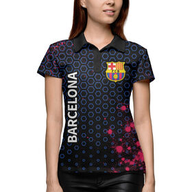 Женское поло 3D с принтом Barcelona / Барселона в Кировске,  |  | 
