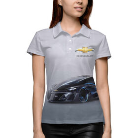 Женское поло 3D с принтом Chevrolet concept в Тюмени,  |  | 