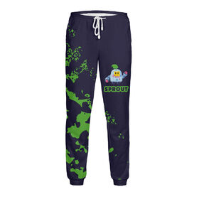 Мужские спортивные штаны с принтом Brawl Stars Sprout (Бравл Старс) в Курске,  |  | Тематика изображения на принте: 