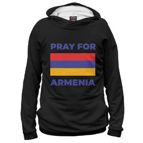 Женская толстовка 3D с принтом Pray For Armenia ,  |  | Тематика изображения на принте: 